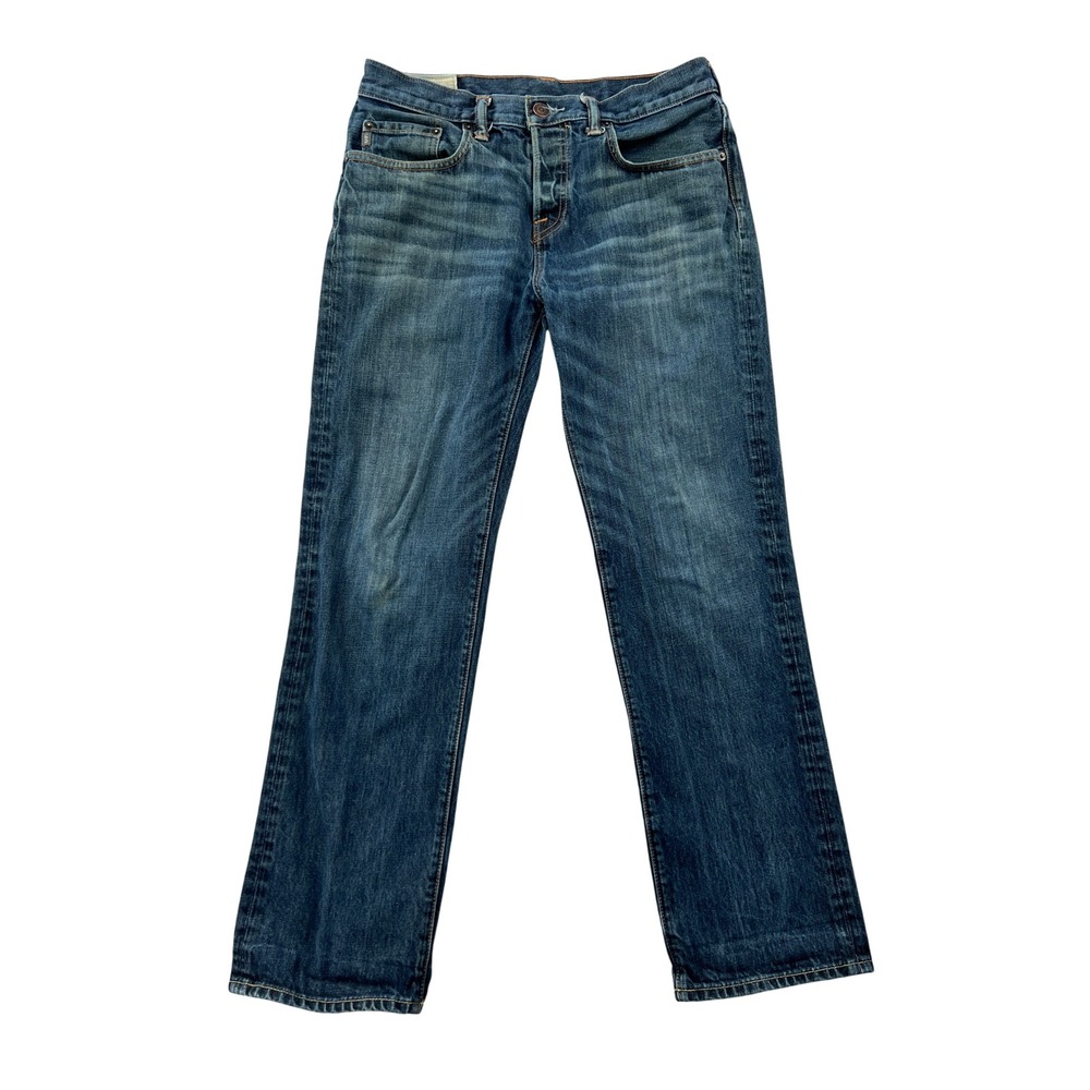 Abercrombie & Fitch Classic Straight Jeans Men 31x30 Blue Denim Button Fly Y2K